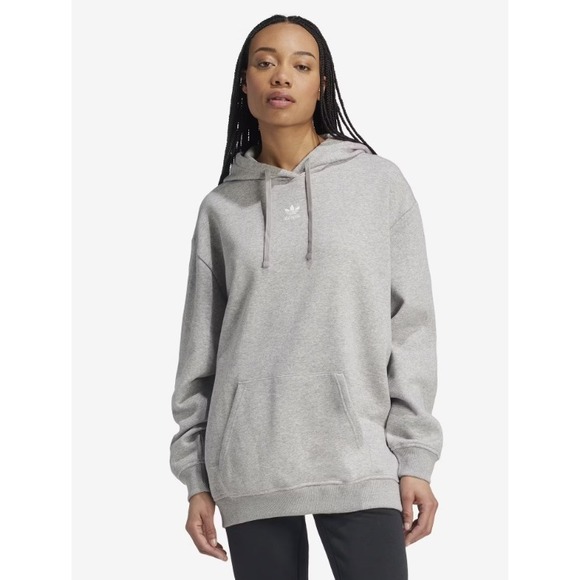 adidas Originals Tops - Adidas Originals Essential Oversized Hoodie Large Grey IY7345 Athleisure $70